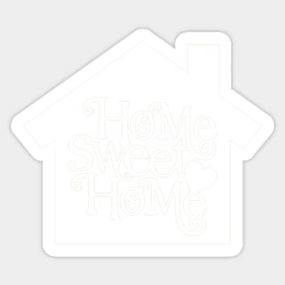 Home Sweet Home Inspirational Typography Home Decor Design Sticker